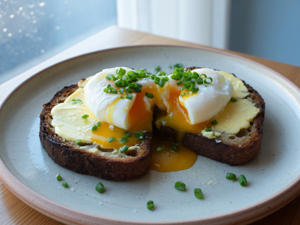 Soft eggs on sourdough