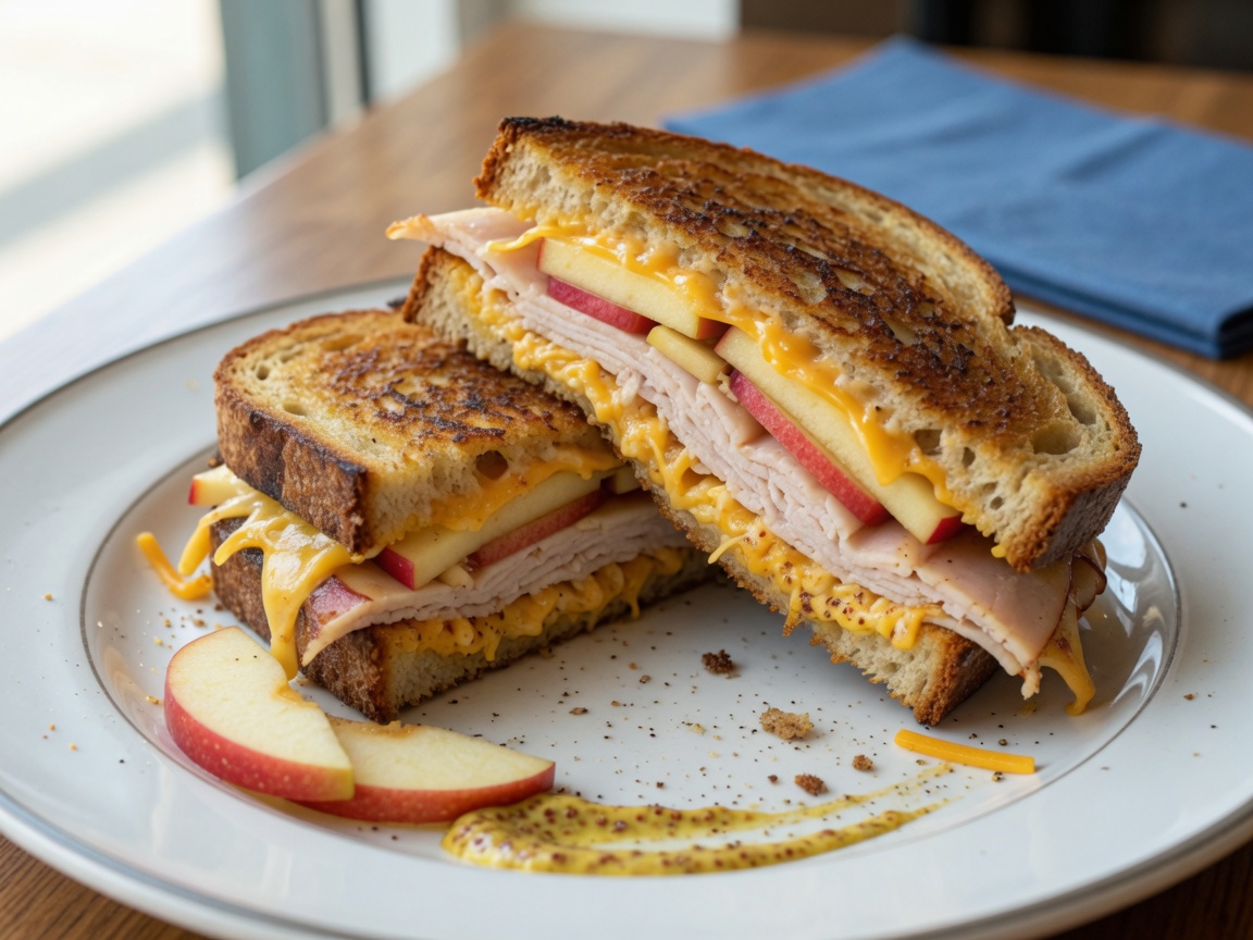 Turkey and apple melt